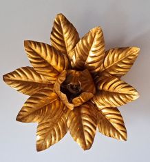 Plafonnier doré fleur