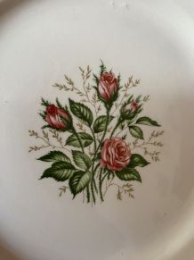 5 assiettes plates fleuries Orchies Moulin des Loups .