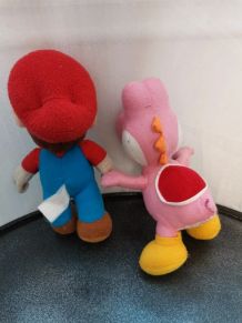 Lot peluche Nintendo Mario et yoshi rose