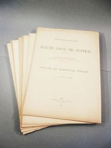 HAUTE COUR DE JUSTICE PROCES DU MARECHAL PETAIN 1945 