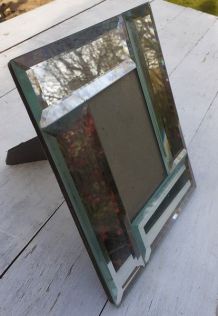 Cadre photo verre ciselé biseauté effet miroir Vintage