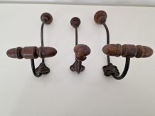 patères, porte manteaux en bois et métal