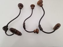 patères, porte manteaux en bois et métal