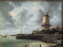 Tableau "Moulin à vent" de J.V Ruysdael 
