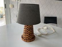 Lampe en bois années 70