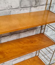 Etagere vintage , 1950   en  bois teinté   bon etat vue son 