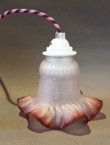 Baladeuse tulipe de verre rose câble Vertigo