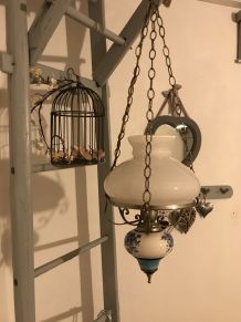 Belle lampe à suspension vintage