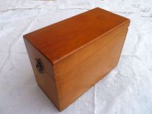 boite a fiches en bois ,vintage