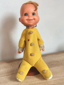 Ancien bébé booful jaune Mattel 1970