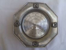 thermomètre , baromètre  etain , vintage