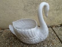 cache-pot , jardinière  cygne blanc 