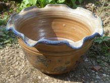 cache-pot grès vernissé , vintage