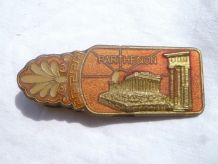 Pince à papiers en laiton émaillée, vintage