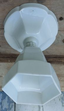 plafonnier en porcelaine et opaline art déco