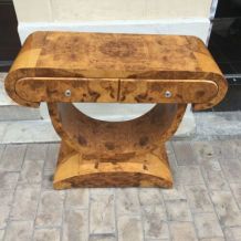 Console Art Deco en loupe dorme
