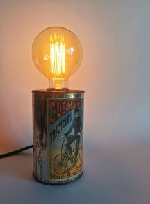 Lampe vintage chevet salon bureau boîte en fer Clément &amp;amp; Cie