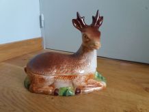 Boite terrine zoomorphe chevreuil cerf Michel Caugan
