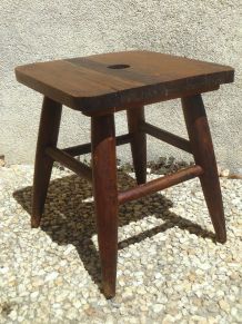 petit tabouret en bois ,vintage