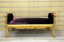 BANQUETTE. Violet et Doré