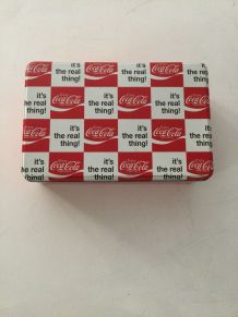 Boîte vintage Coca-Cola damiers 