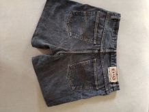 Short  jeans noir gothic 44/XXL denim pur coton 