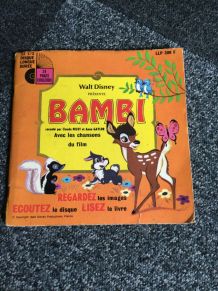 Vinyle livre «  Bambi » de W.Disney 