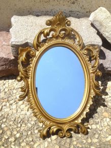 Miroir baroque, résine , Italy, vintage