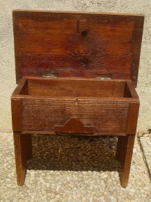  tabouret, coffre cireur, vintage