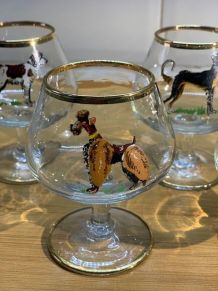 Verres chiens Vintage