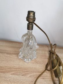  pied de lampe en verre vintage