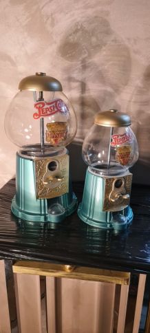 duo de distributeur  big 37cm   et  28cm    vert metal et or