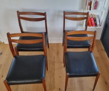 Set 4 chaises scandinaves 