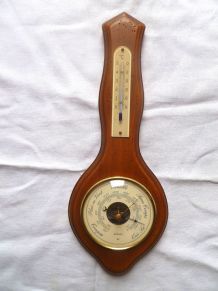 baromètre, thermomètreen bois , vintage