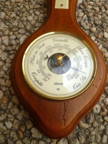 baromètre, thermomètreen bois , vintage