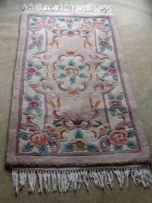 Tapis chinois crown deluxe carpet en laine 1980'