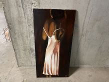 Huile sur toile « Femme africaine »