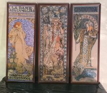 cadre  art nouveau , encadrement par pro,     affiche sarah 