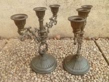 paire de bougeoirs , vintage