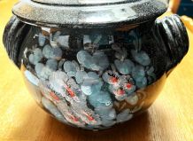 Grand pot/soupière en céramique noire