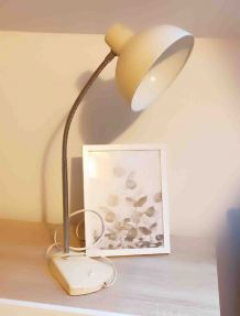Lampe articulée vintage thème industriel blanche