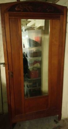 ARMOIRE  A GLACE  D'EPOQUE ART NOUVEAU ANNEE 1900