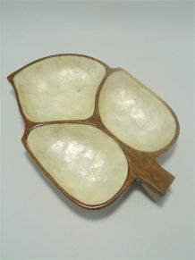 Vide-poche en bois et nacre