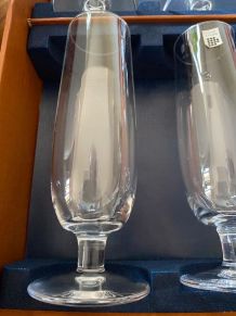 Cristal DAUM 6 Flutes Neuves Modèle Bollene