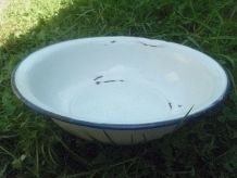 bassine acier  émaillé , vintage 