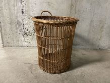 Corbeille à papier en rotin