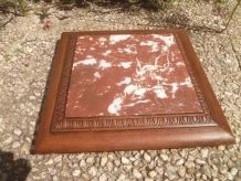 dessous de plat bois et marbre , vintage