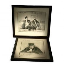 2 lithographies Honoré Daumier - Les gens de justice 