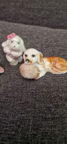 Lot petits chiens porcelaine