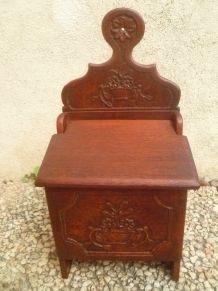 boite a sel en bois vintage